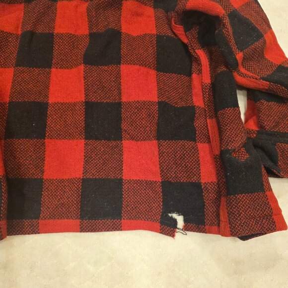 Vintage Duxbak Utica Flannel Shirt - Red Buffalo Plaid Rare New York Wool READ - Picture 16 of 16